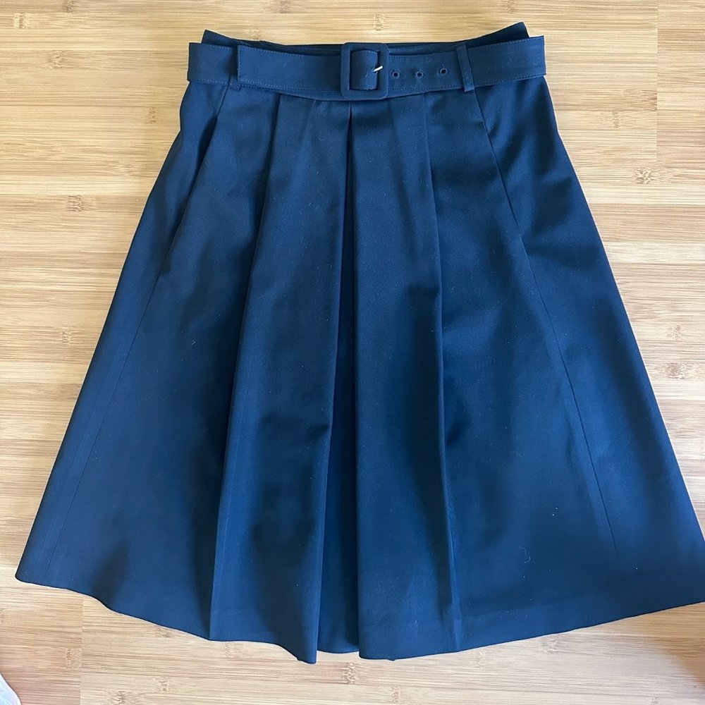 Black Theory Box Pleated Skirt